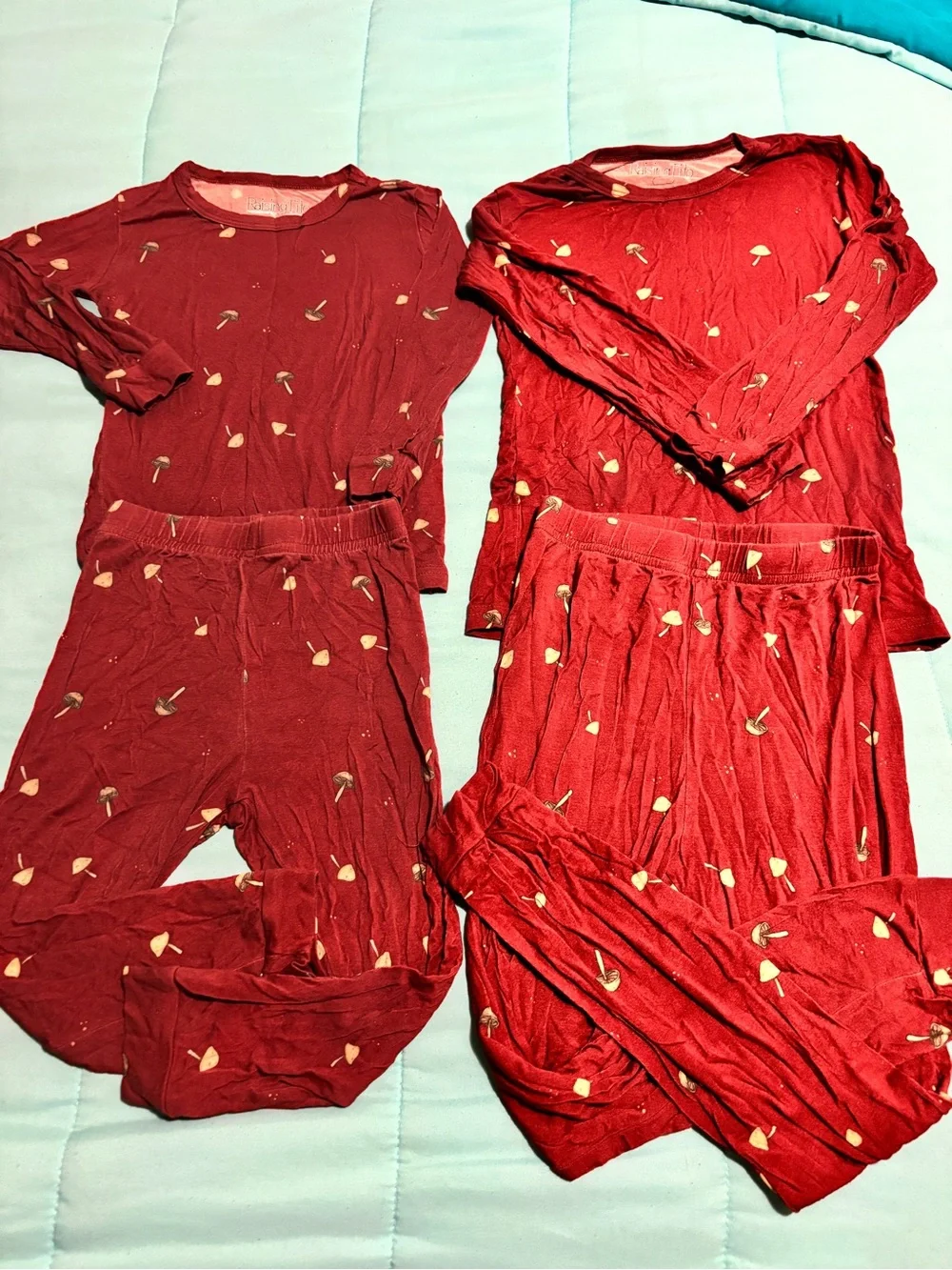 Raising Tito organic bamboo cotton pajama matching sibling set 2T/5T woodland